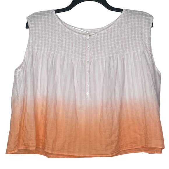 We The Free Womens Top Size Small Ombre Sleeveless Oversized Pink Coral Blend - Picture 1 of 6